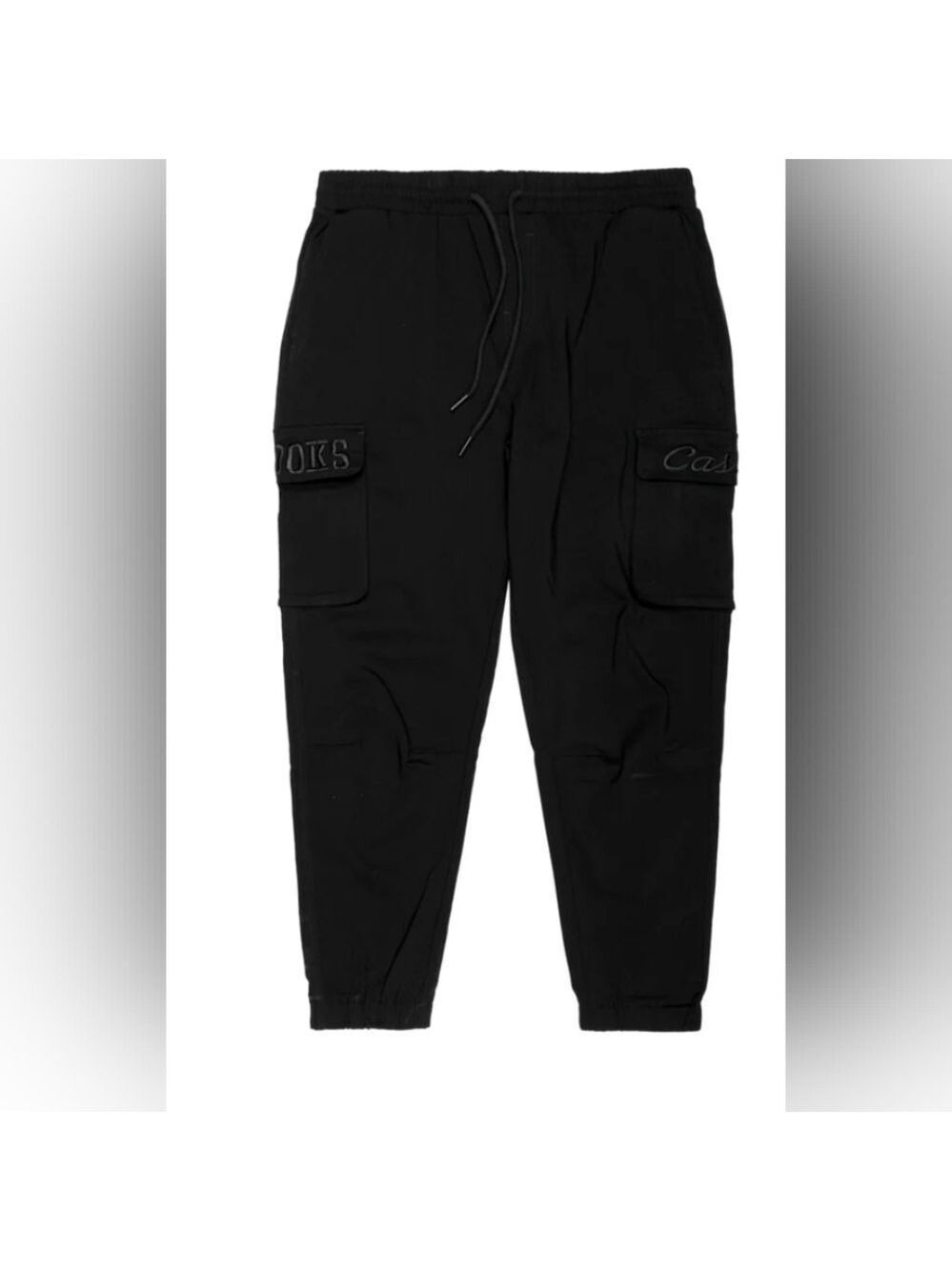 Crooks & castles black CNC bungee cargo joggers size large
